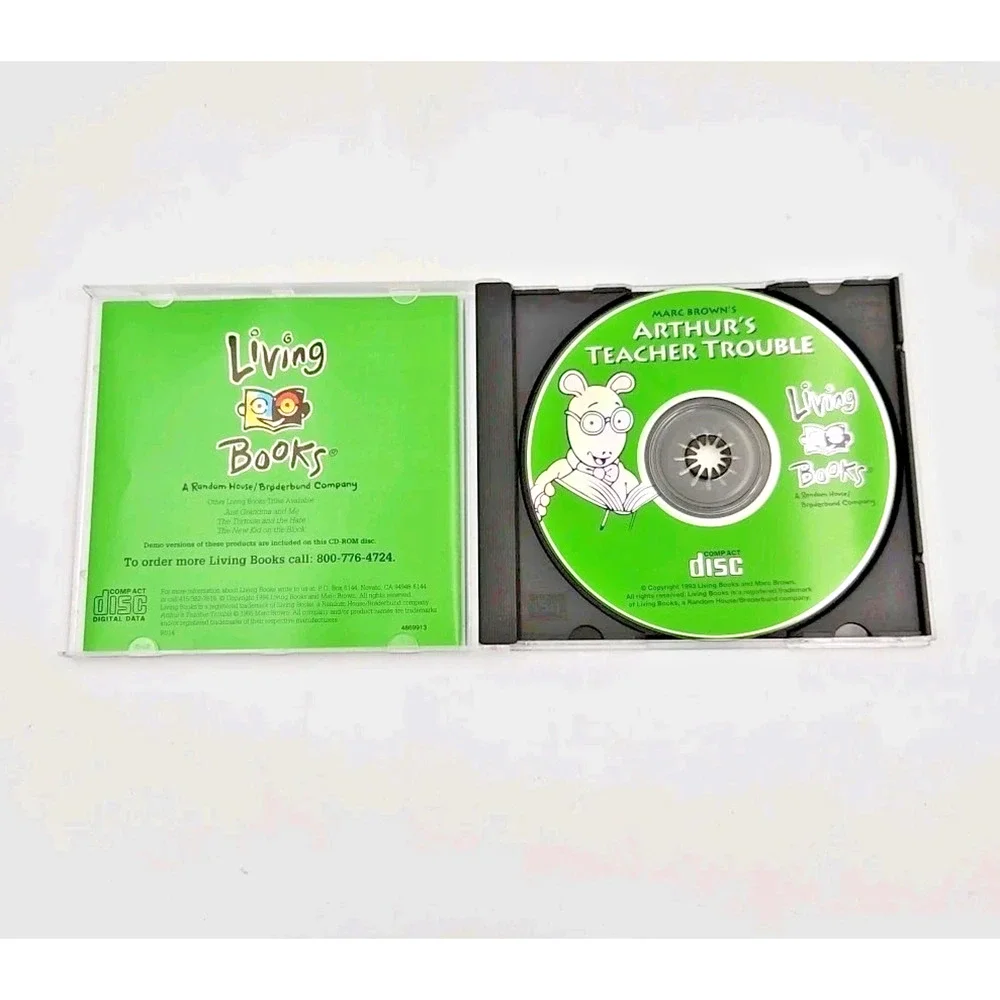 Arthur's Teacher Trouble CD by Marc Brown 1993 Broderbund's Living Books PC Game